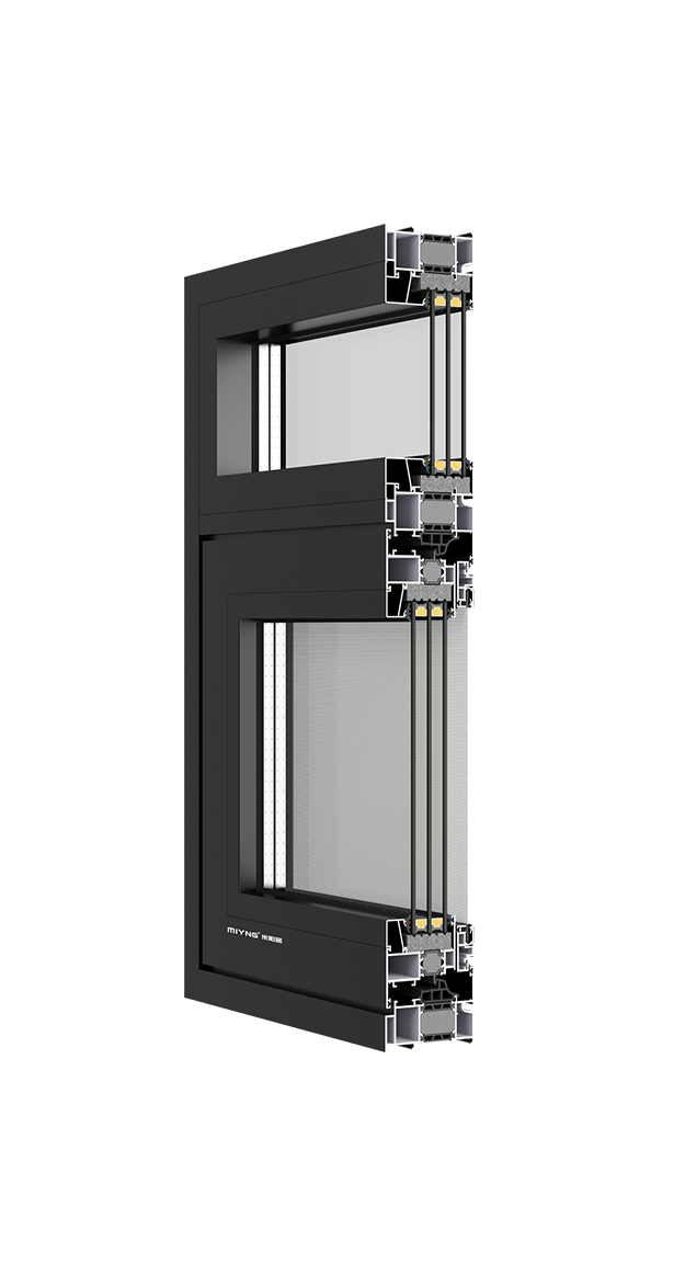 MIYNG QS90 框扇齐平双内开系统窗